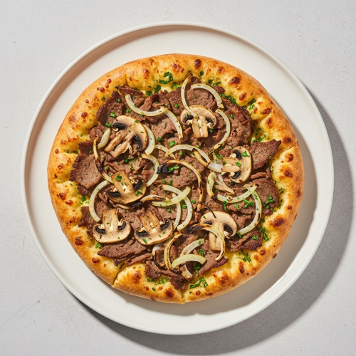 Garlic Bread With Donner, Mushroom & Onion 